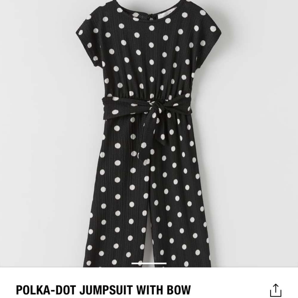 Zara poka dot jumpsuit kids